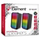 ΗΧΕΙΑ ΗΛΕΚΤΡΟΝΙΚΟΥ ΥΠΟΛΟΓΙΣΤΗ ELEMENT SP-80BT BLACK 2.0  ΜΕ RGB ΦΩΤΙΣΜΟ & BLUETOOTH